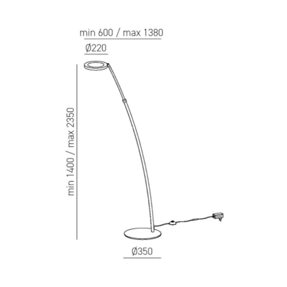 Piantana arco moderna Gea Luce GPIT30 LED