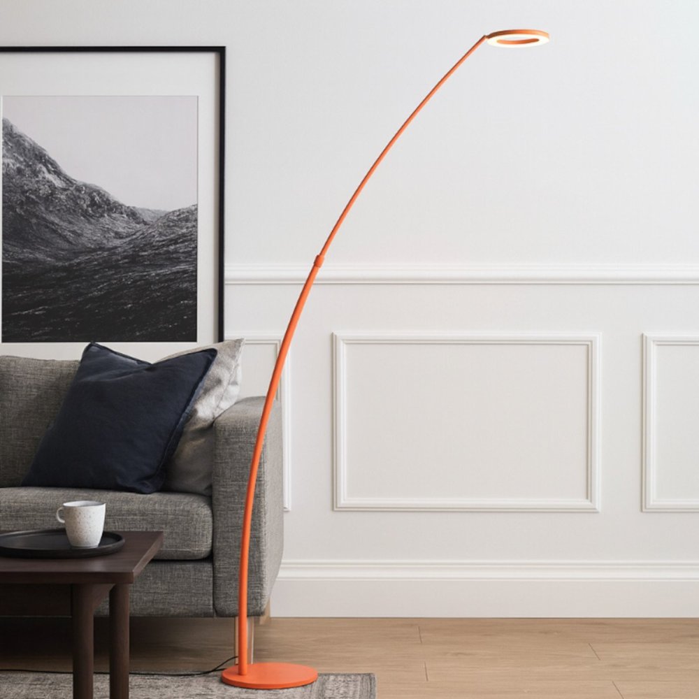 Lámpara de pie arqueada moderna LED Gea Luce GPIA30