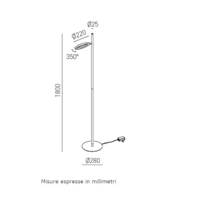 Piantana moderna Gea Luce GPIA31 LED
