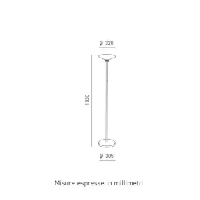 Lampadaire LED moderne Gea Luce GPIB10