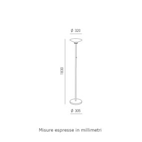 Lámpara de pie moderna LED Gea Luce GPIB10