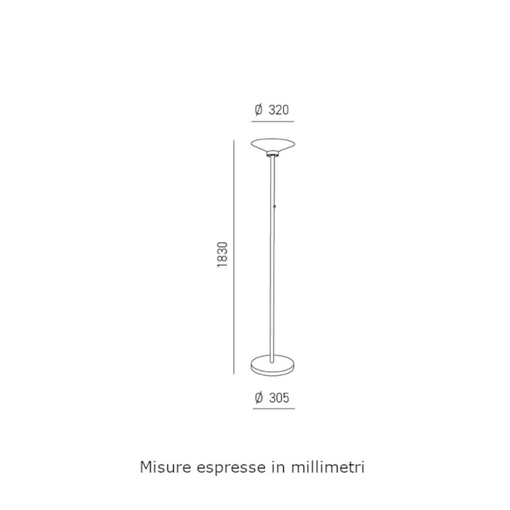 Lámpara de pie moderna LED Gea Luce GPIB10