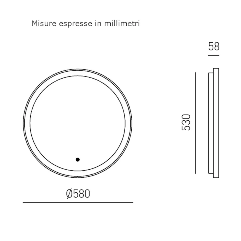 Gea Luce KRIZIA AP FKRABE1 LED-Wandspiegel