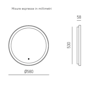Gea Luce KRIZIA AP FKRAO1 miroir mural LED