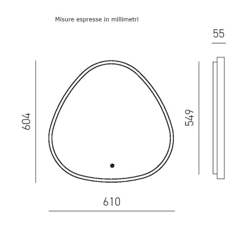 Applique LED Gea Luce ECARIS AP FECAA1 pour miroir