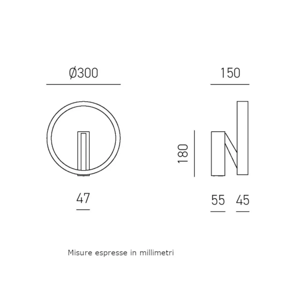 Aplique de pared moderno Gea Luce CRISEIDE A FCRABE1 LED