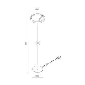 Lampadaire LED moderne Gea Luce CRISEIDE PT FCRPIBE