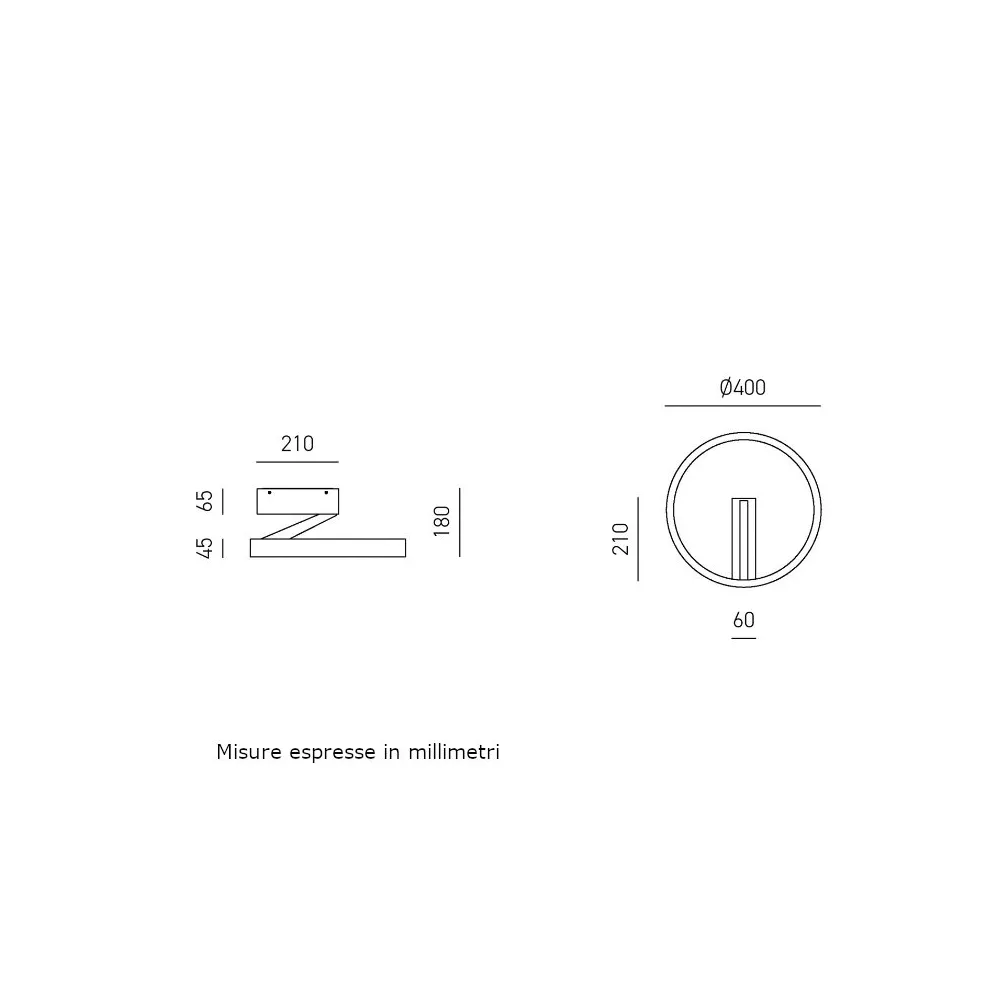 Lámpara de techo moderna Gea Luce CRISEIDE PP FCRPBE1
