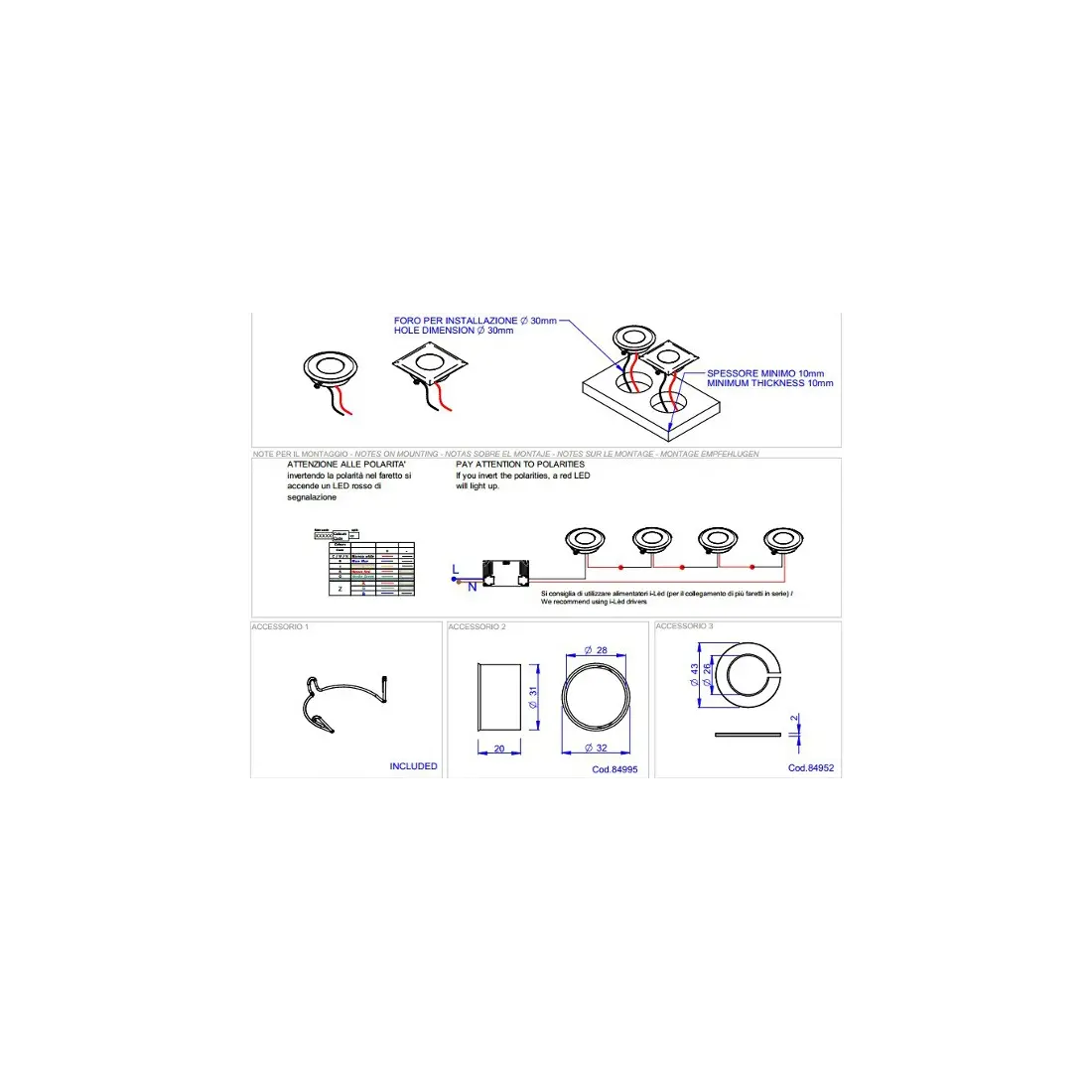 Faretto incasso LL-VISSA quadrato moderno calpestabile interno LED IP44