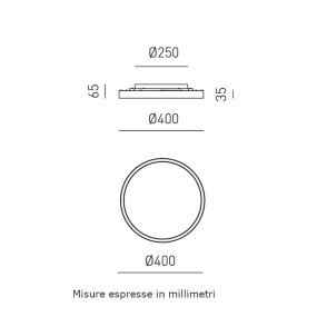 Plafonnier moderne Gea Luce AELA PP FAEPBE1 LED