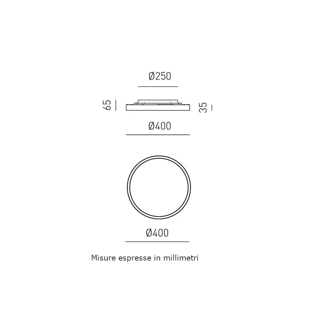 Gea Luce AELA PP FAEPP1 plafonnier LED moderne