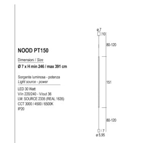 Lampada Terra soffitto Promoingross NOOD NE PT150 LED