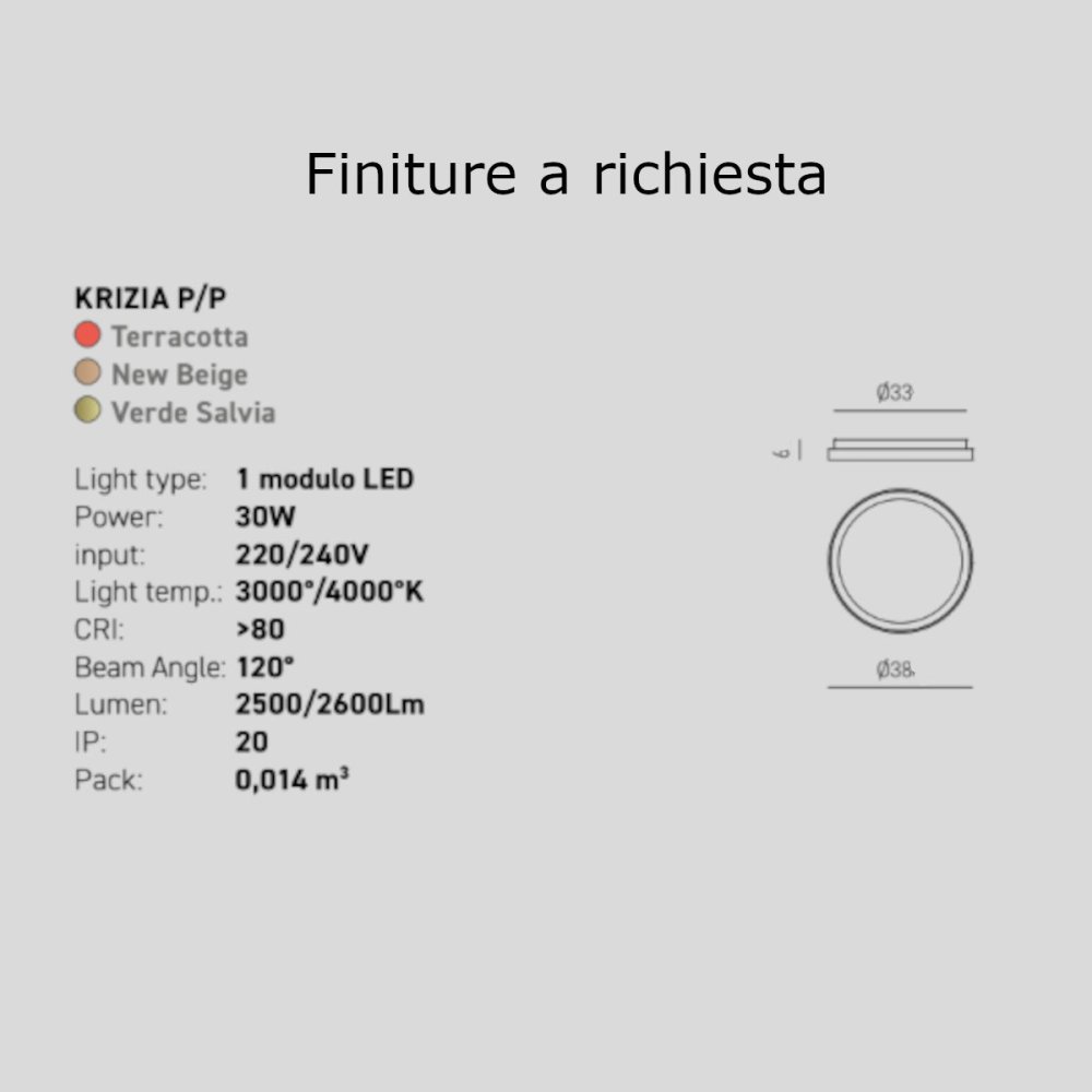 Plafonnier LED moderne Gea Luce KRIZIA PP FKRPBE1