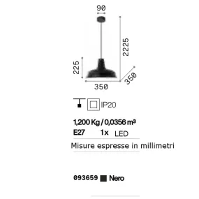 Moderner Kronleuchter Ideal Lux MOBY SP1 093659 E27 LED