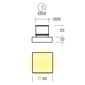 Foco empotrable Linea Light...
