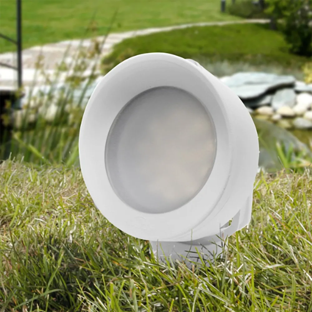 Foco de exterior de resina ROMA PI15 BI con luz superior