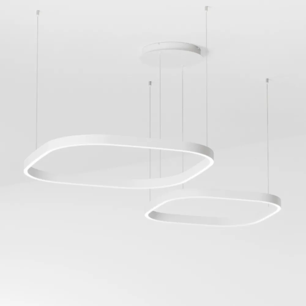 Lampadario moderno Gea Luce CRISEIDE S2D QUADRATA FCRSB5Q LED