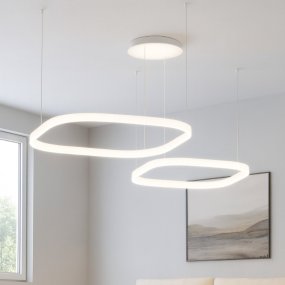 Lampadario moderno Gea Luce CRISEIDE S2D QUADRATA FCRSB5Q LED