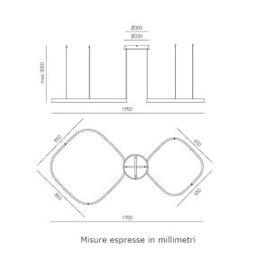 Lampadario moderno Gea Luce...