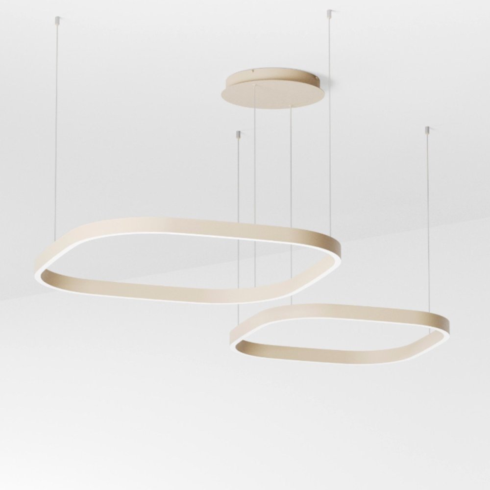 Lampadario moderno Gea Luce CRISEIDE S2D QUADRATA FCRSBE5Q LED