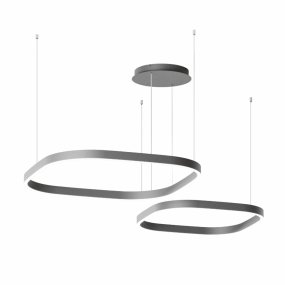 Lampadario moderno Gea Luce CRISEIDE S2D QUADRATA FCRSN5Q LED