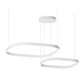 Lampadario moderno Gea Luce CRISEIDE S2D QUADRATA FCRSB5Q LED