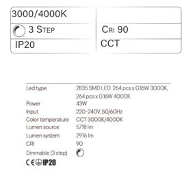 Lampadario moderno Redo Group LEO 01 3339 LED CCT
