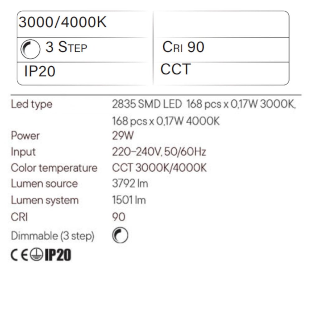 Plafoniera classica Redo Group LEO 01 3297 LED CCT