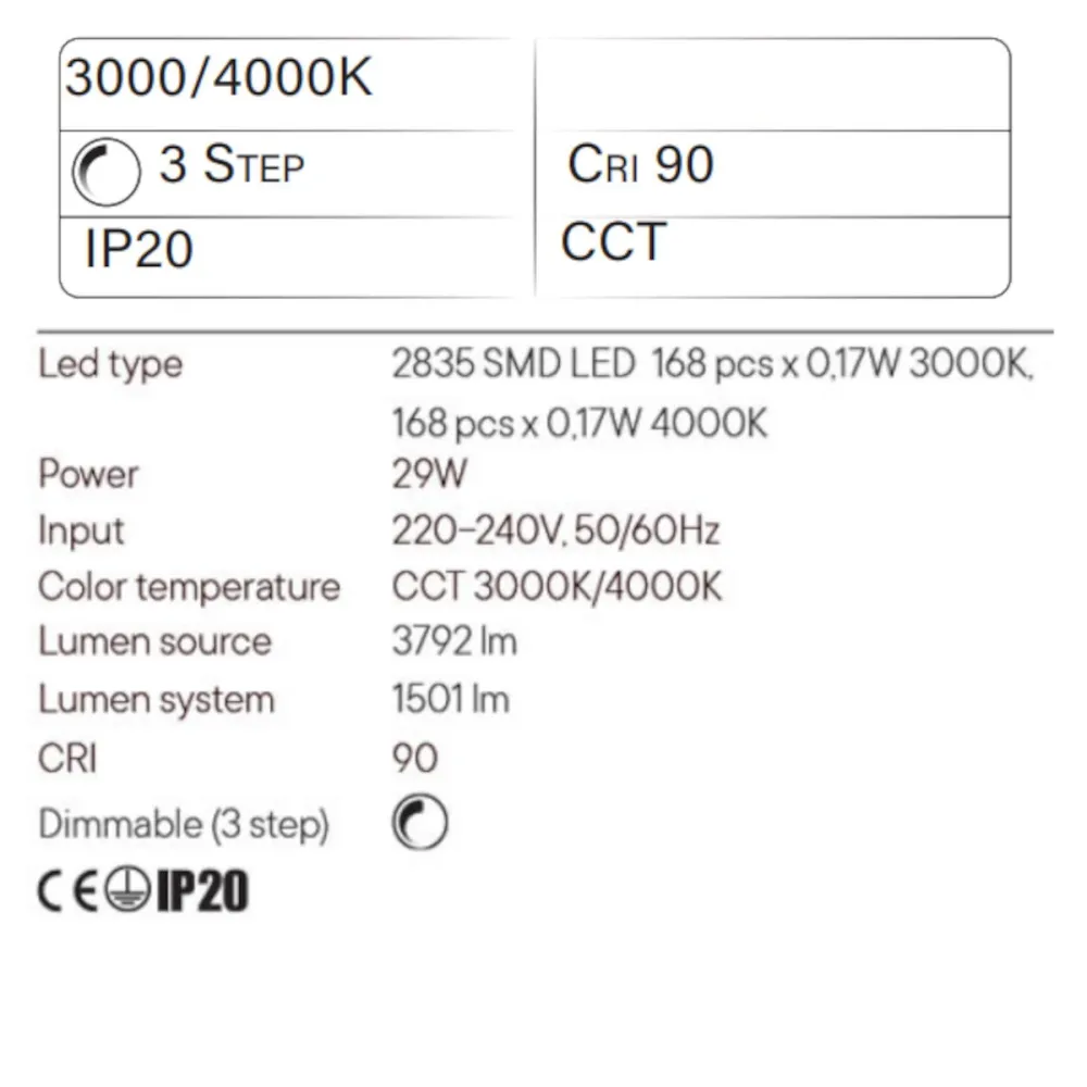 Plafoniera classica Redo Group LEO 01 3297 LED CCT