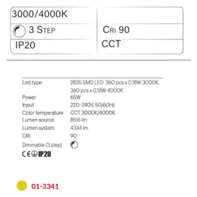 Lustre classique LED CCT Redo Group LEO 01 3341