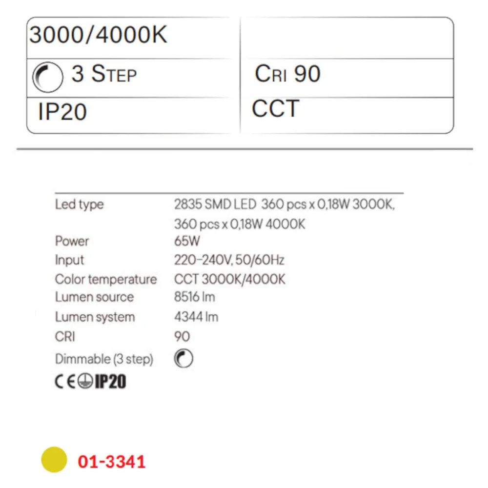 Lustre classique LED CCT Redo Group LEO 01 3341