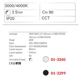 Lámpara de araña moderna LED LEO 01 3340 01 3299 de Redo Group