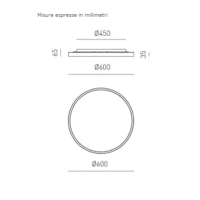 Lámpara de techo LED moderna Gea Luce AELA PM FAEPBE2