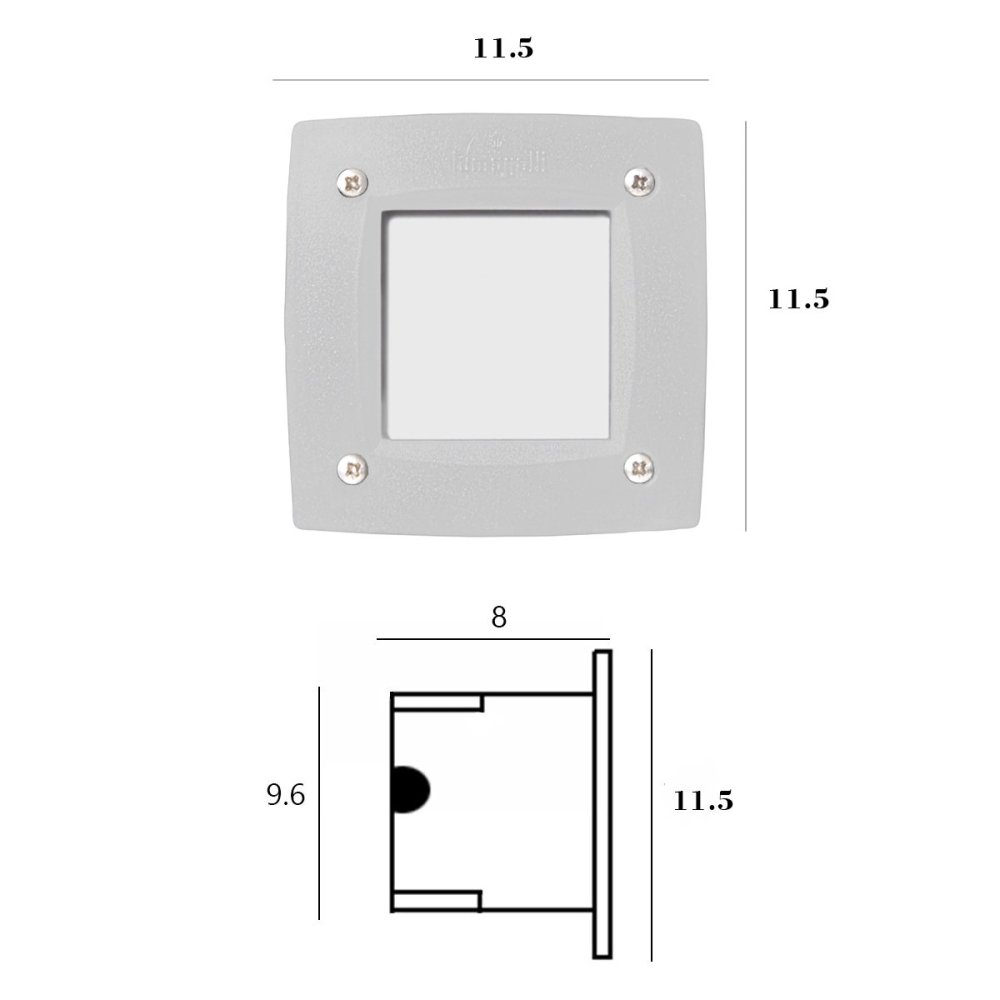 Faretto incasso quadrato Top Light PARMA IN QD10 BI