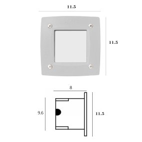Faretto incasso quadrato Top Light PARMA IN QD10 NE