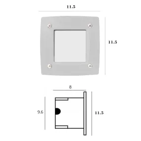 Foco empotrable cuadrado Top Light PARMA IN QD10 NE