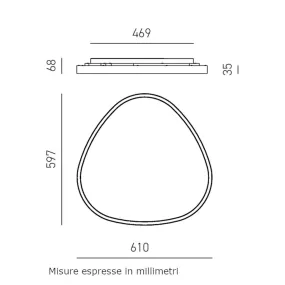 Lámpara de techo moderna Gea Luce ECARIS PM FECPA2 LED