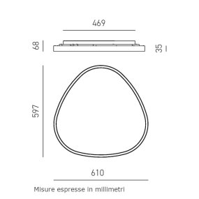 Lámpara de techo moderna Gea Luce ECARIS PM FECPN2 LED