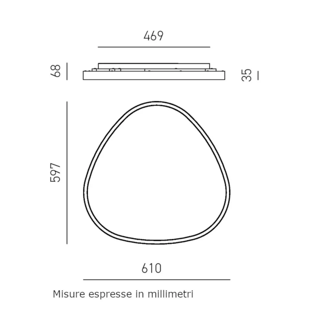 Plafonnier moderne Gea Luce ECARIS PM FECPBE2 LED