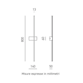 Aplique de pared moderno Gea Luce CYNARA AP FCYAB1 LED