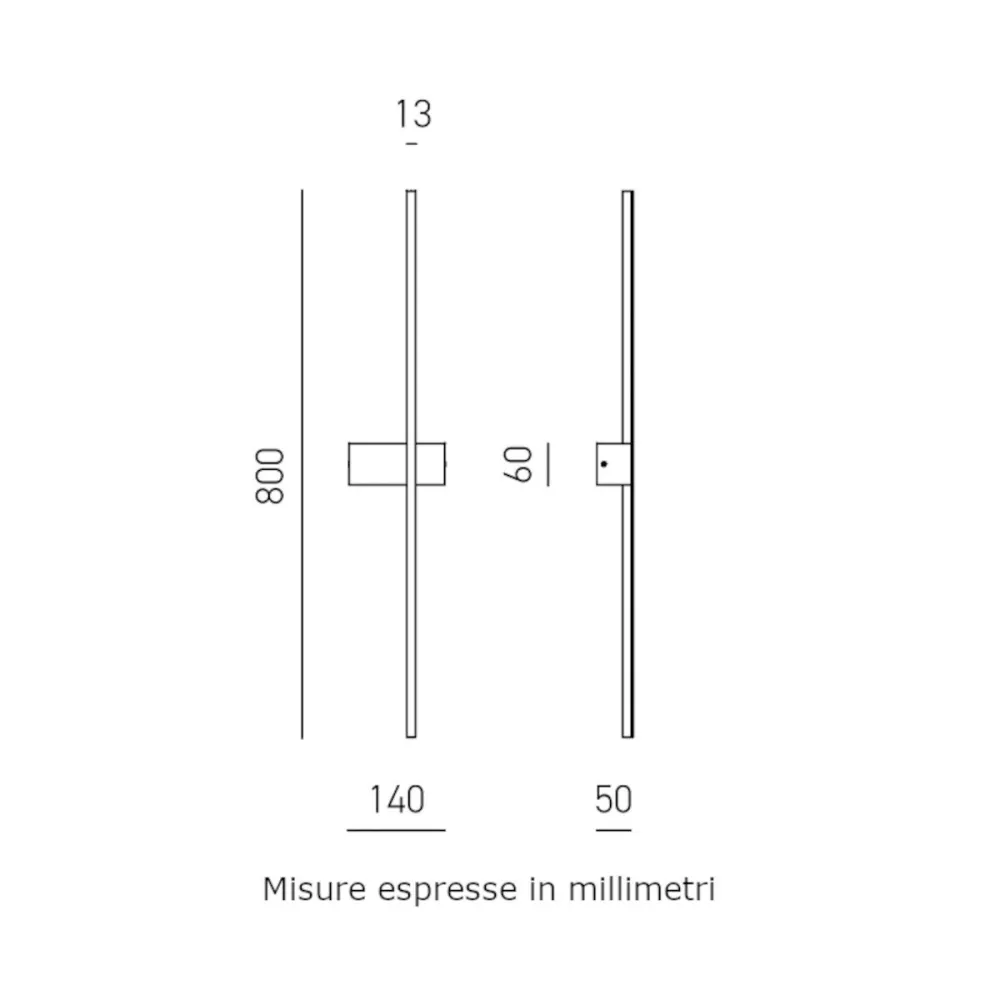 Aplique de pared moderno Gea Luce CYNARA AP FCYAT1 LED