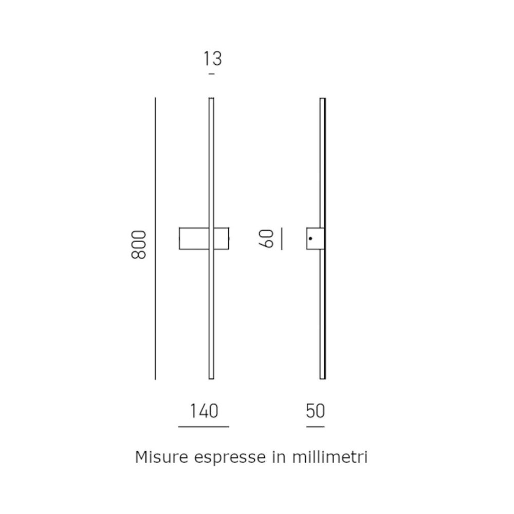 Applique murale moderne Gea Luce CYNARA AP FCYAT1 LED