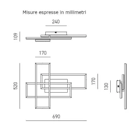 Gea Luce DYANA P FDYPT1 lámpara de techo LED moderna