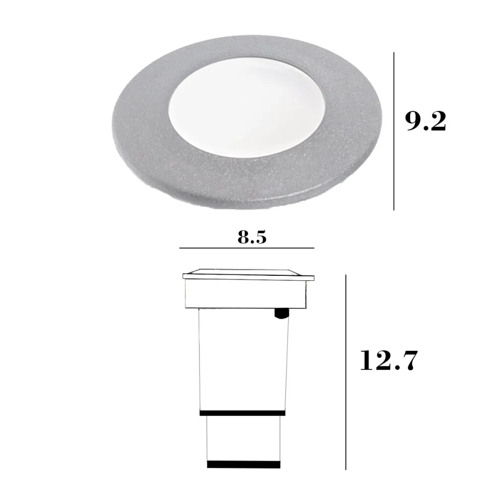 Faretto incasso tondo calpestabile Top Light CAPRI SMALL CA TD9 GR