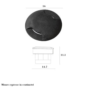 Faretto incasso tondo calpestabile biemissione Top Light CAPRI CA TB16 NE