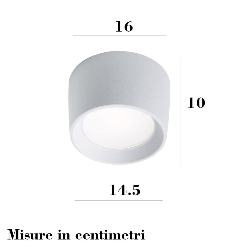 Plafoniera esterno resina Top Light PISA PLG BI GU10 CCT LED IP55