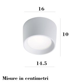 Plafoniera esterno resina Top Light PISA PLG NE