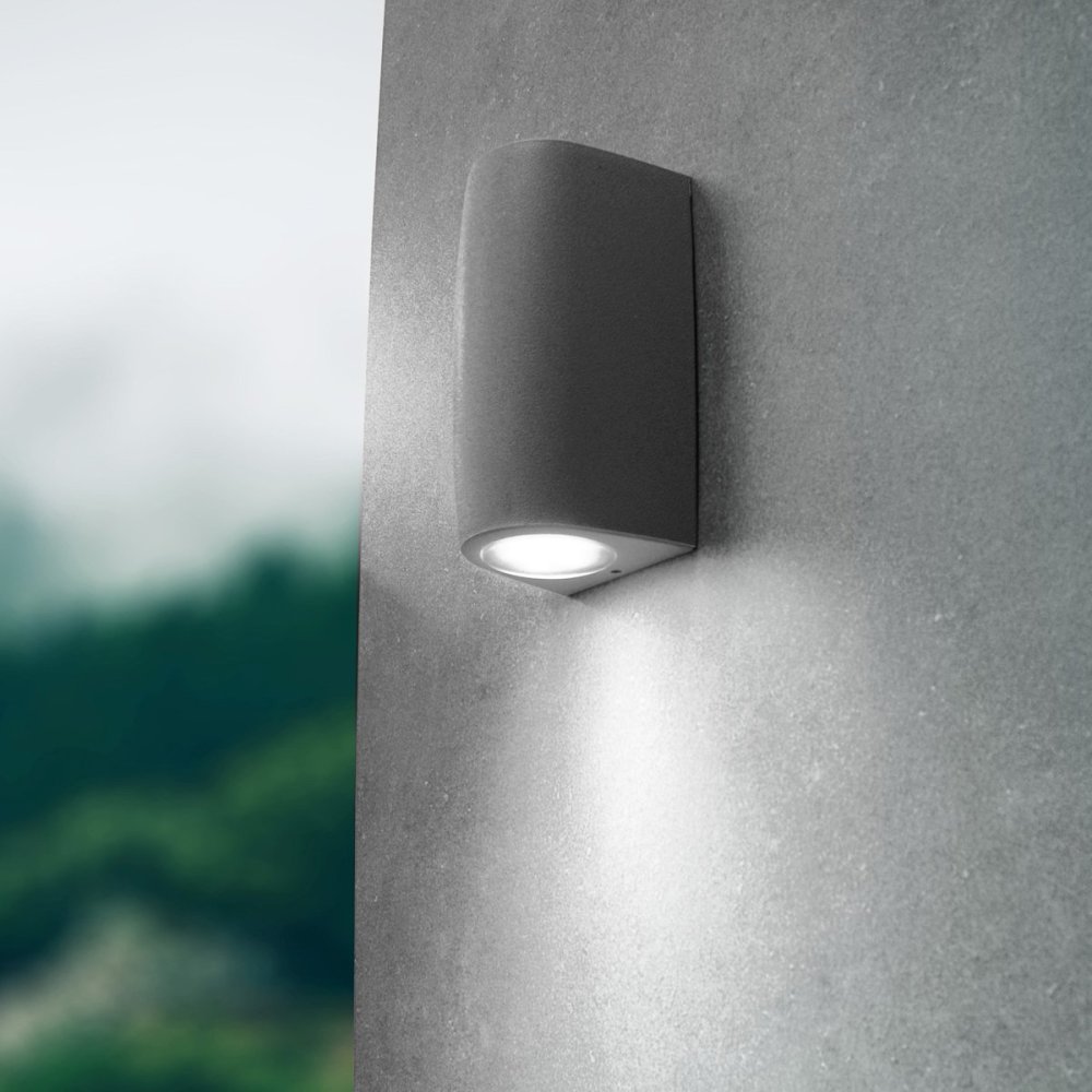 Aplique de pared exterior monohaz Top Light AOSTA AP1 GR