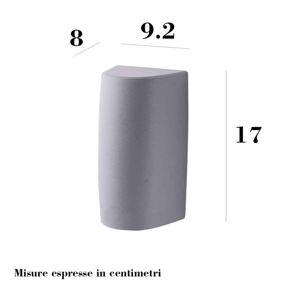 Applique esterno monoemissione Top Light AOSTA AP1 NE
