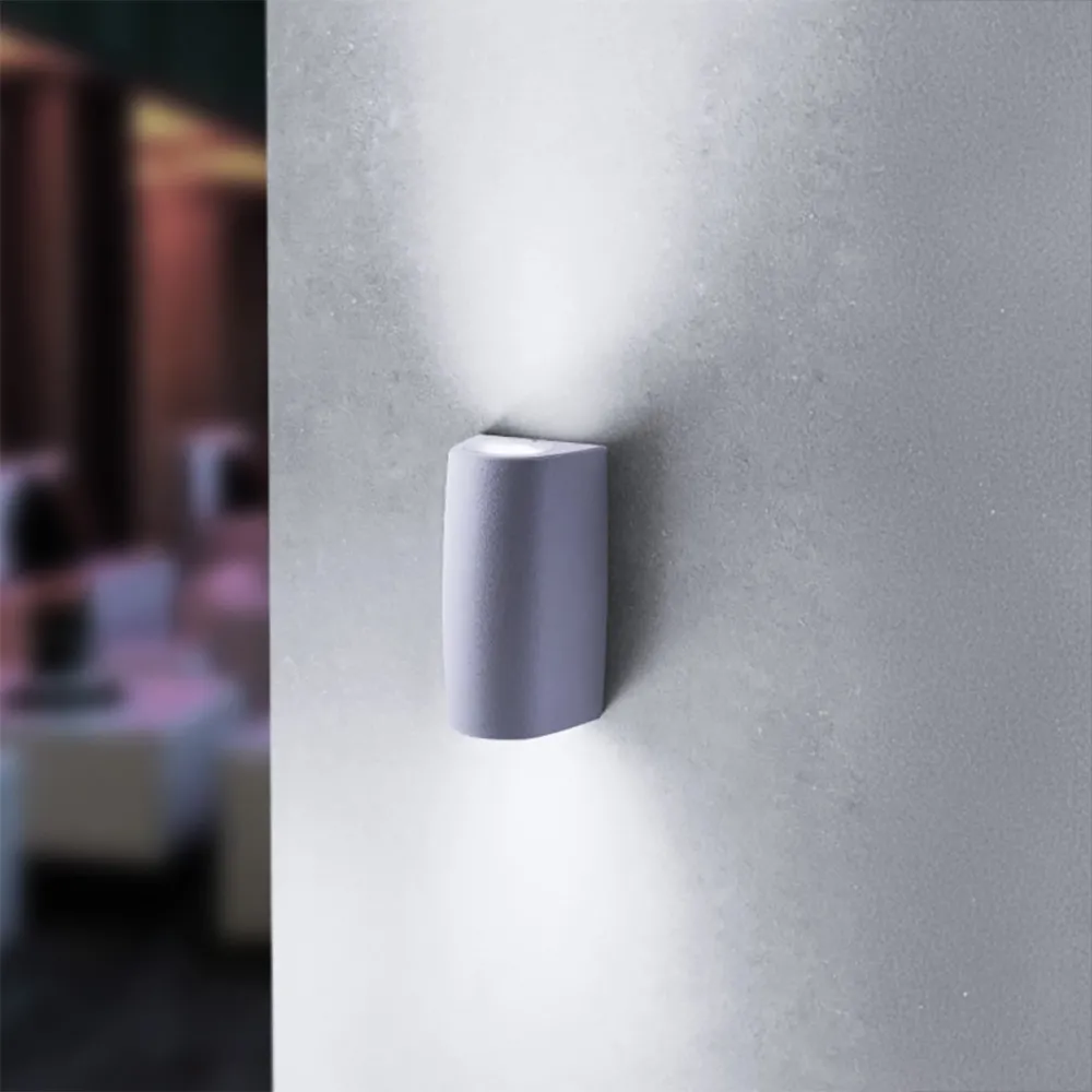Aplique de pared exterior de doble emisión Top Light AOSTA AP2 GR GU10